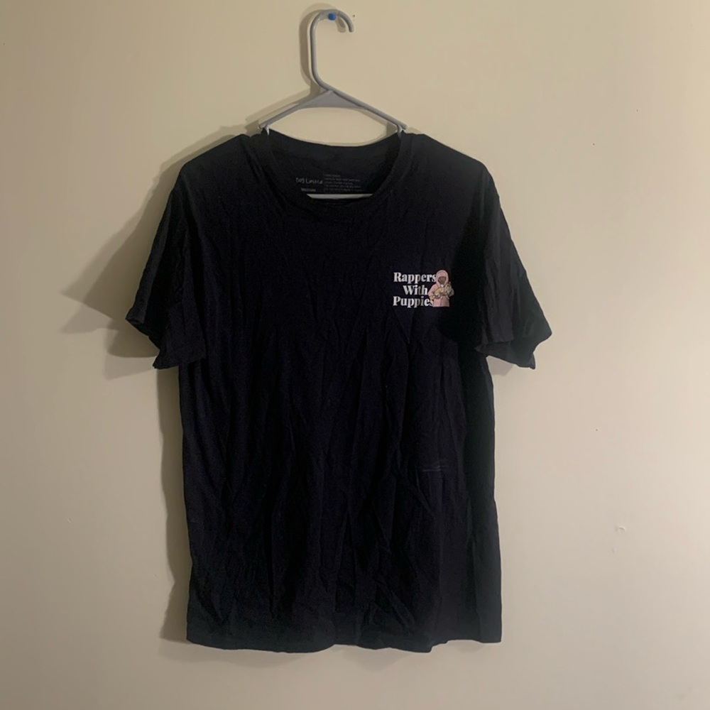 Dog Limited Rappers with Puppies T-Shirt in Black, Men's (Size Medium)